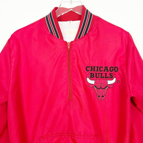 Vintage Chalk Line Chicago Bulls Pullover 1/4 Zip Jacket NBA Basketball Size S - Picture 2 of 14